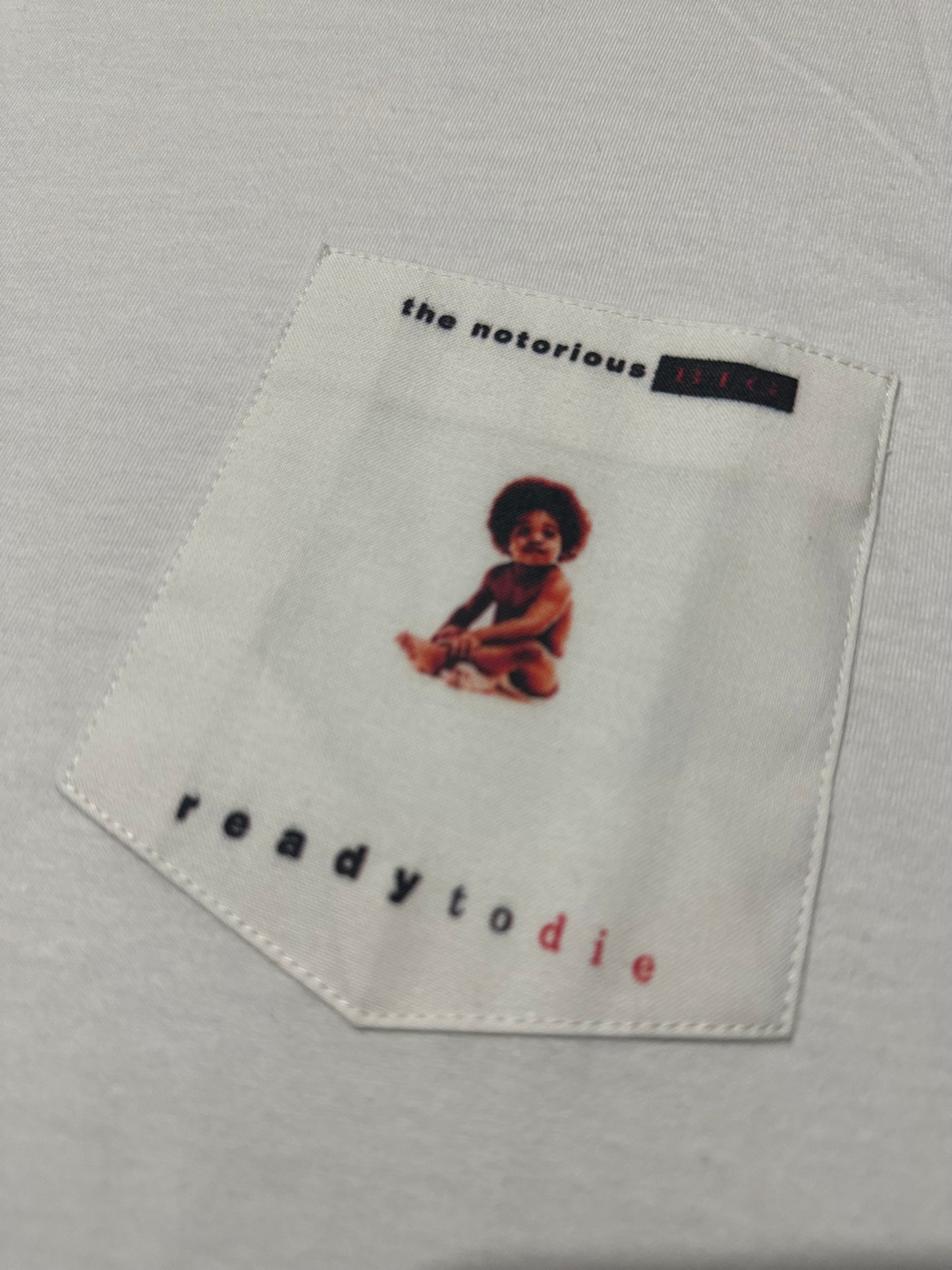 the notorious b.i.g. ready to die unisex pocket t shirt