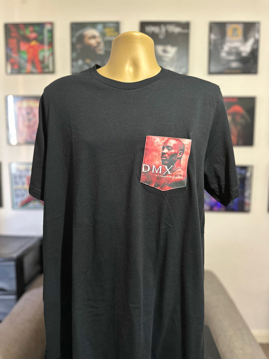 dmx its dark and hot in hell unisex pocket t shirt