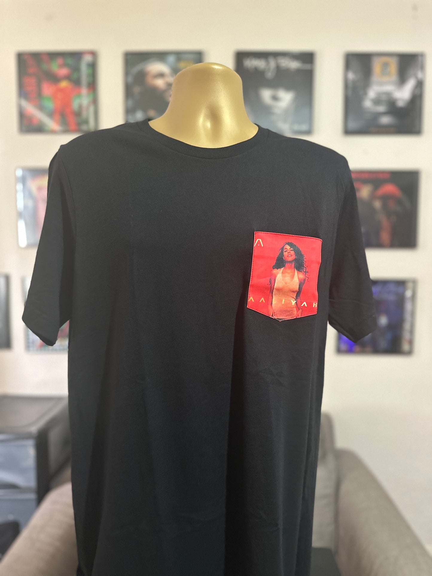 aaliyah unisex pocket t shirt